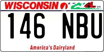 WI license plate 146NBU