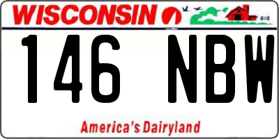 WI license plate 146NBW