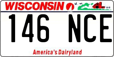 WI license plate 146NCE