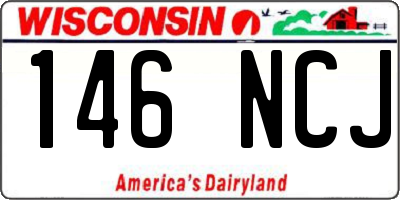 WI license plate 146NCJ