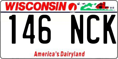 WI license plate 146NCK