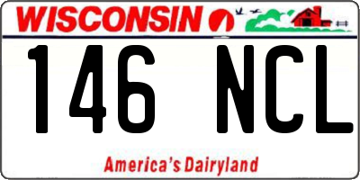 WI license plate 146NCL