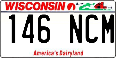 WI license plate 146NCM