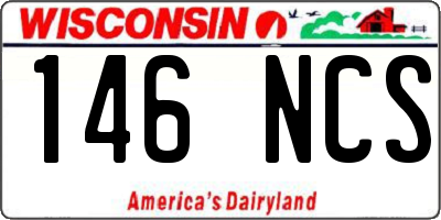 WI license plate 146NCS