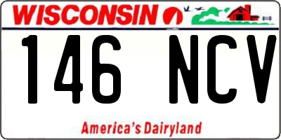 WI license plate 146NCV
