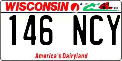 WI license plate 146NCY