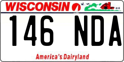 WI license plate 146NDA