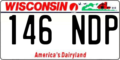 WI license plate 146NDP