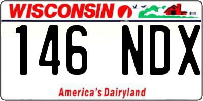 WI license plate 146NDX