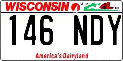 WI license plate 146NDY
