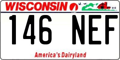 WI license plate 146NEF