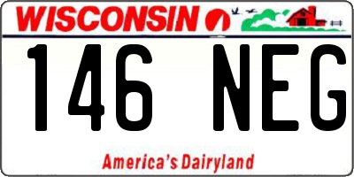 WI license plate 146NEG