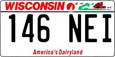 WI license plate 146NEI