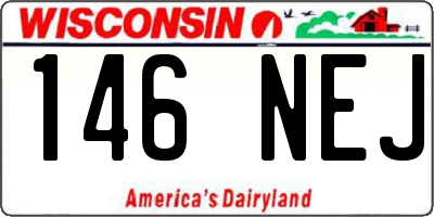 WI license plate 146NEJ