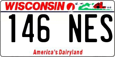 WI license plate 146NES