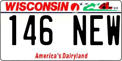 WI license plate 146NEW
