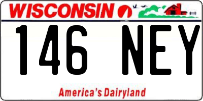 WI license plate 146NEY
