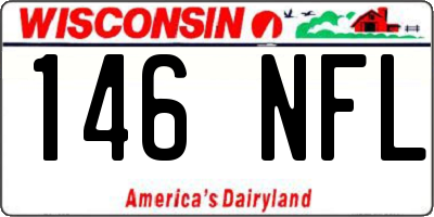 WI license plate 146NFL