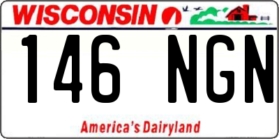 WI license plate 146NGN