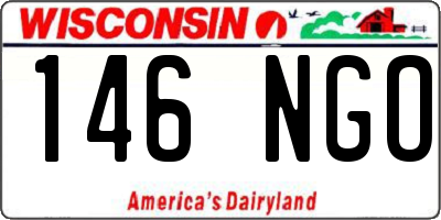 WI license plate 146NGO