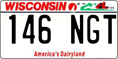 WI license plate 146NGT