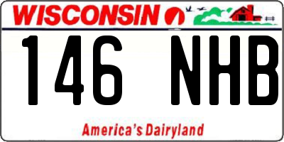 WI license plate 146NHB