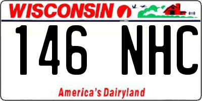 WI license plate 146NHC