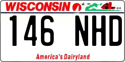 WI license plate 146NHD