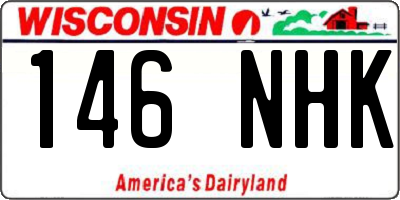 WI license plate 146NHK