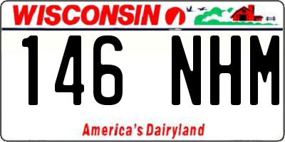 WI license plate 146NHM
