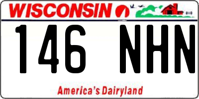 WI license plate 146NHN