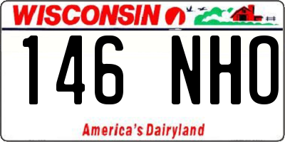 WI license plate 146NHO