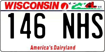 WI license plate 146NHS