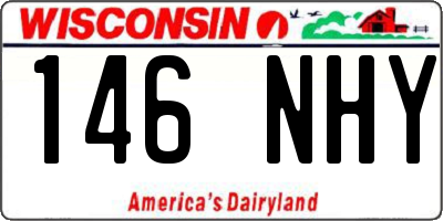 WI license plate 146NHY
