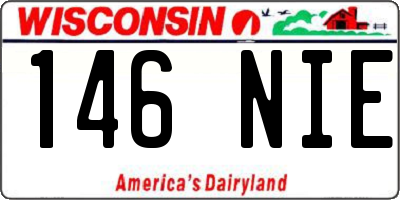 WI license plate 146NIE