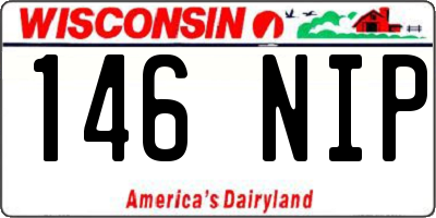 WI license plate 146NIP