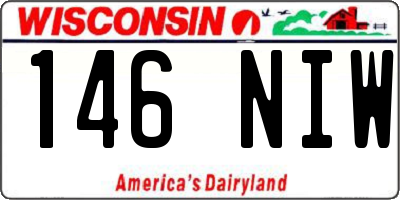 WI license plate 146NIW