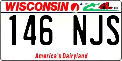 WI license plate 146NJS