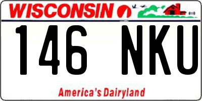 WI license plate 146NKU