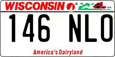 WI license plate 146NLO