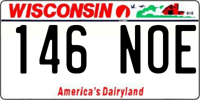 WI license plate 146NOE