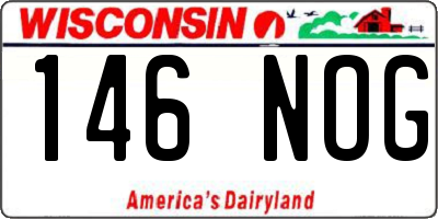 WI license plate 146NOG