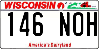 WI license plate 146NOH