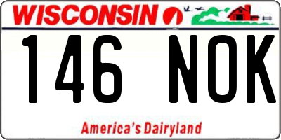 WI license plate 146NOK