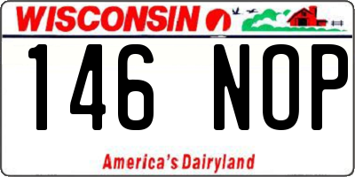 WI license plate 146NOP