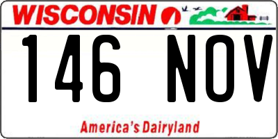 WI license plate 146NOV