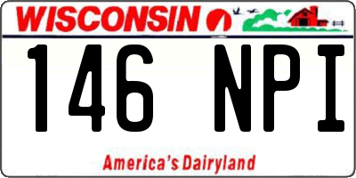 WI license plate 146NPI