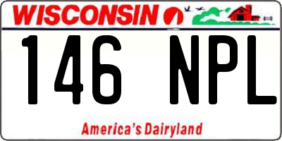 WI license plate 146NPL
