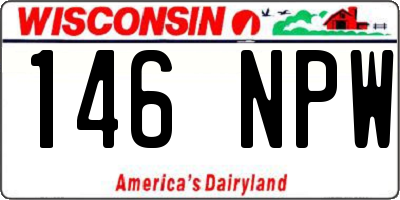 WI license plate 146NPW