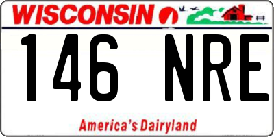 WI license plate 146NRE